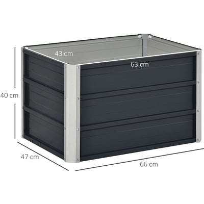 Raised Metal Planter Outsunny