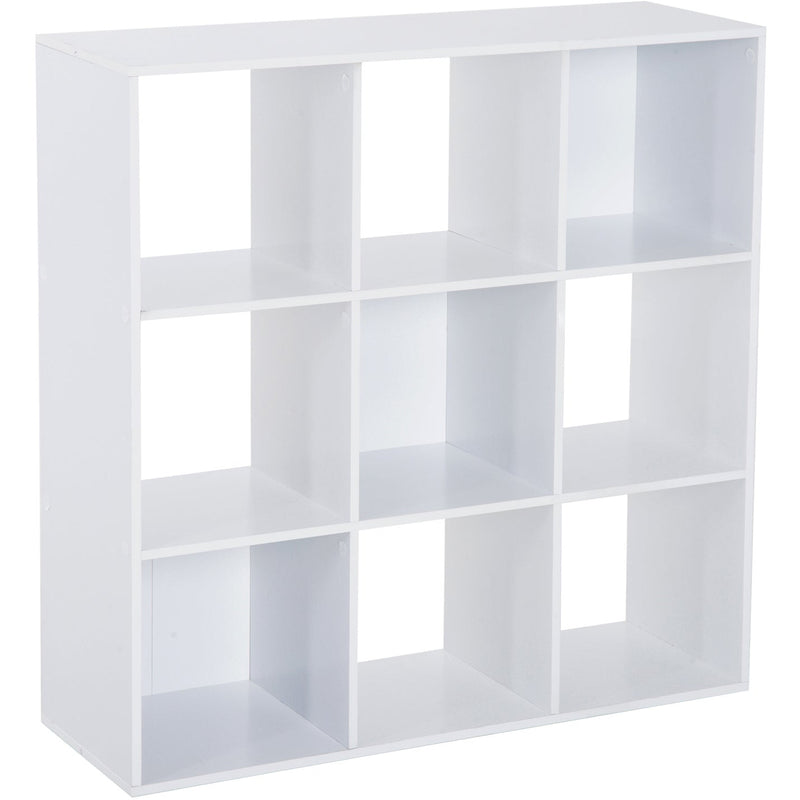 9 Cube Storage Organiser Bookcase, White