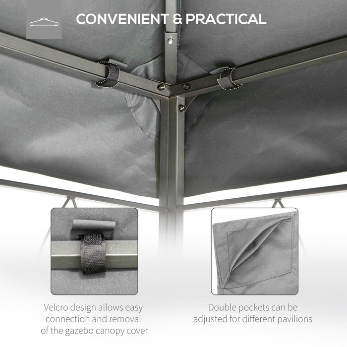 Waterproof Gazebo Canopy Replacement 3x4m (Top Only)