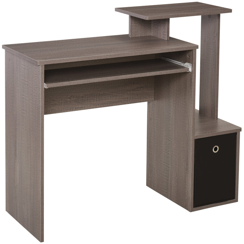 Compact Gaming PC Desk with Keyboard Tray & Drawer Shelf