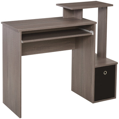 Compact Gaming PC Desk with Keyboard Tray & Drawer Shelf Homcom