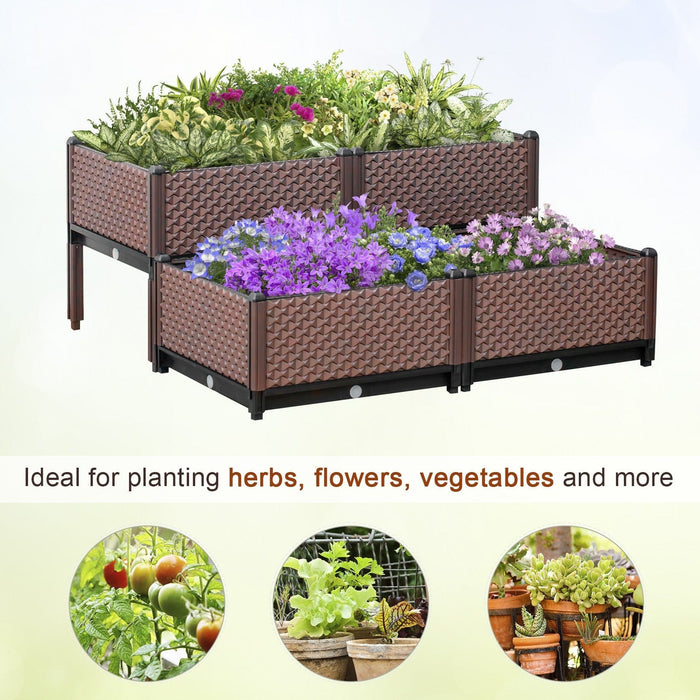 Self Watering Planter Boxes, 50x50x46.5 cm