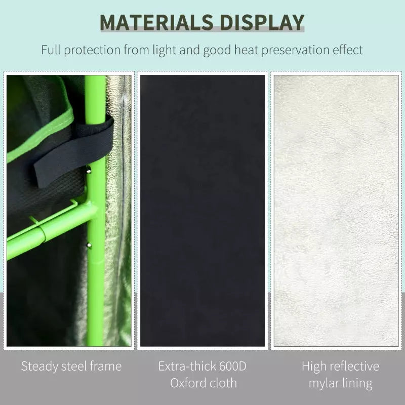 Hydroponic Grow Tent 80L x 80W x 160Hcm