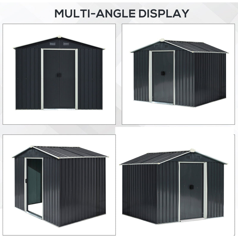 8x6 Metal Garden Shed, Apex Roof