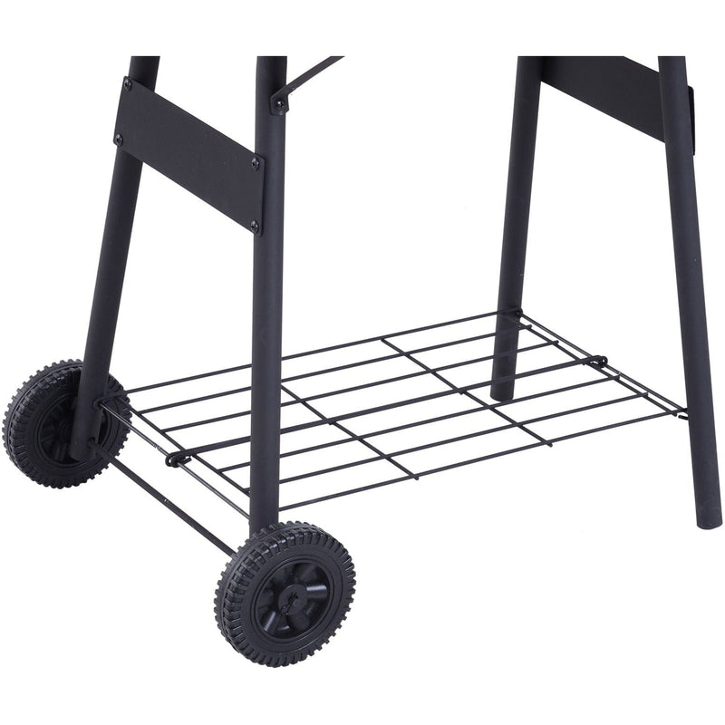 Charcoal Barrel BBQ Grill With Offset Smoker