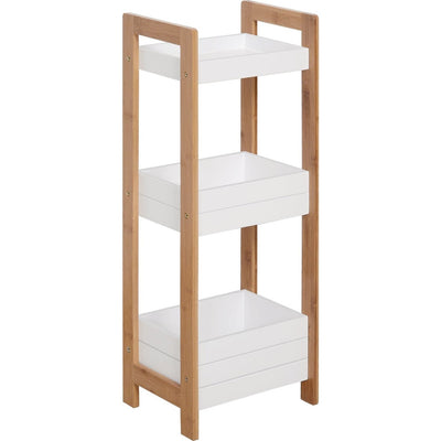 Bamboo Bathroom Storage Unit Kleankin