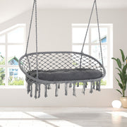 Hammock Chair With Metal Frame, Large Cushioned Seat Outsunny