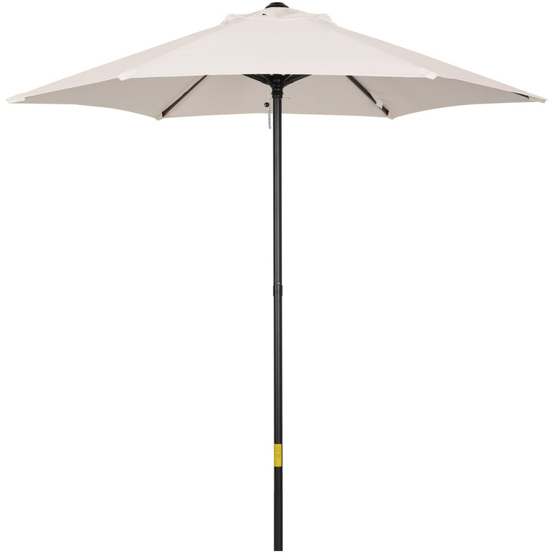 2m Patio Parasol - Outdoor Sun Shade, 6 Ribs Outsunny