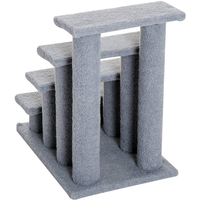 Grey 4-Step Pet Stairs (63.5x43x60cm)