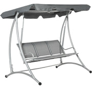 Deluxe 3 Seater Garden Swing Chair with Adjustable Canopy Outsunny