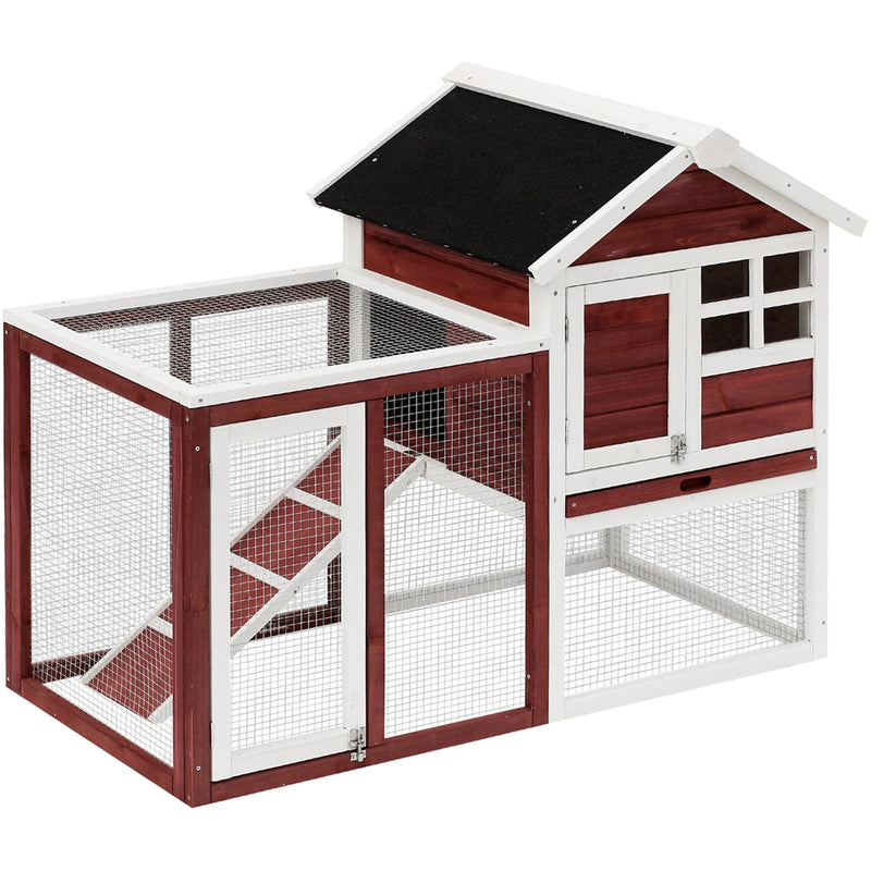 Wooden Rabbit Hutch with Run