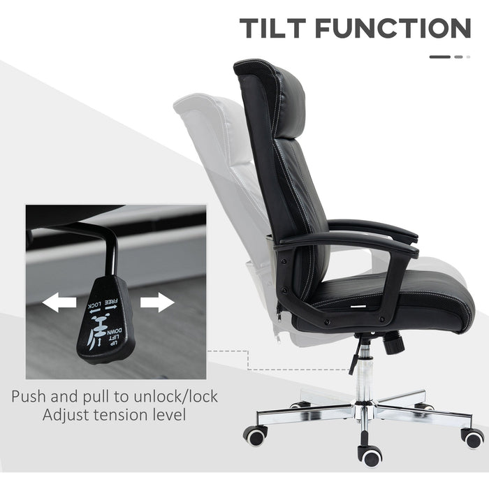 Vibration Massage Office Chair Black