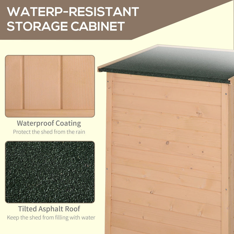 Small Wooden Garden Shed, 75 x 56 x 115 cm