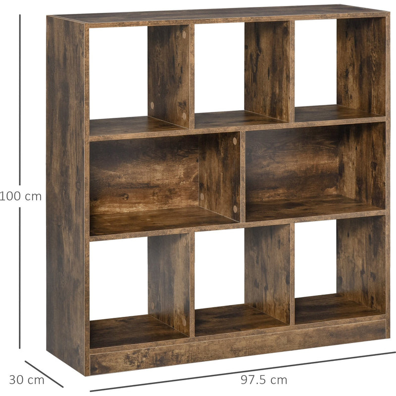8 Cube Storage Unit, Rustic Brown
