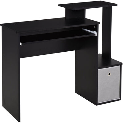 Compact Gaming PC Desk with Keyboard Tray & Drawer Shelf Homcom