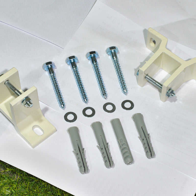 Manual Retractable Awning, 3.5 x 2.5 m, Blue/White