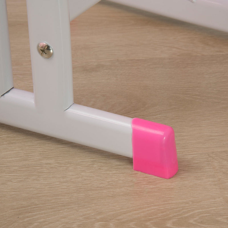 Kids Desk & Chair Set with Storage & Book Stand, Pink