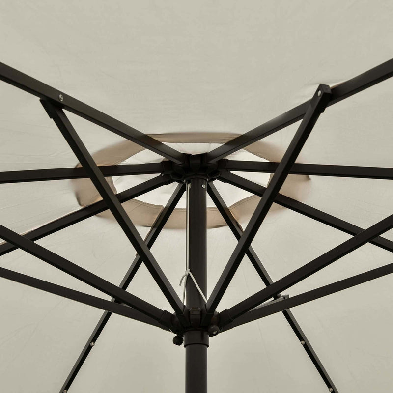 2.7m Garden Umbrella With Lights, Tilt, Crank