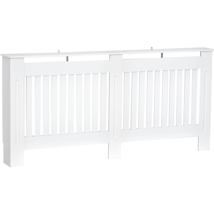 Slatted Radiator Cover, White Painted Cabinet