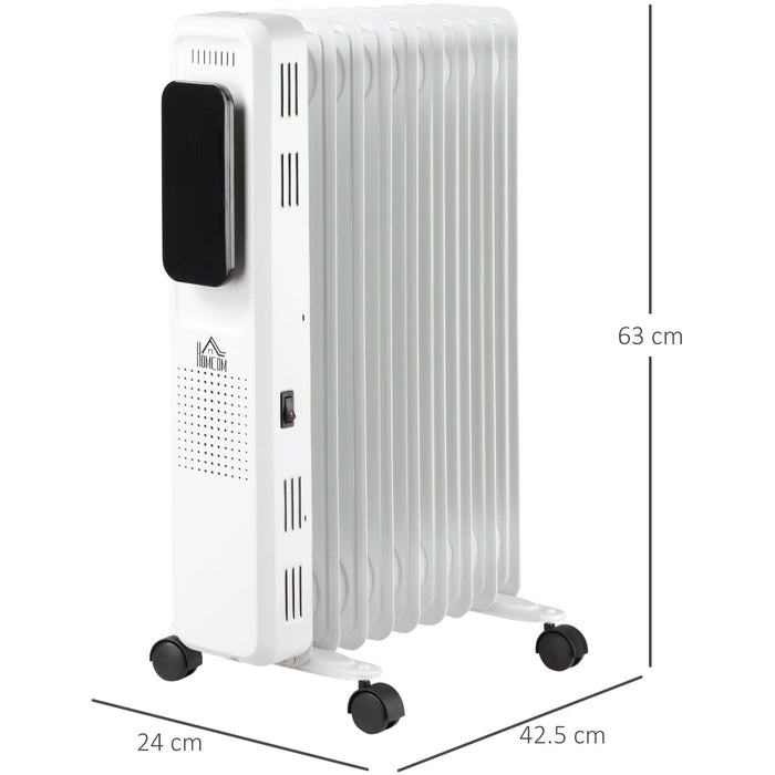 Oil Filled Radiator, LED Display, Timer, Thermostat, 2180W