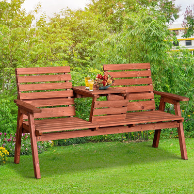 Convertible Jack and Jill Bench Outsunny