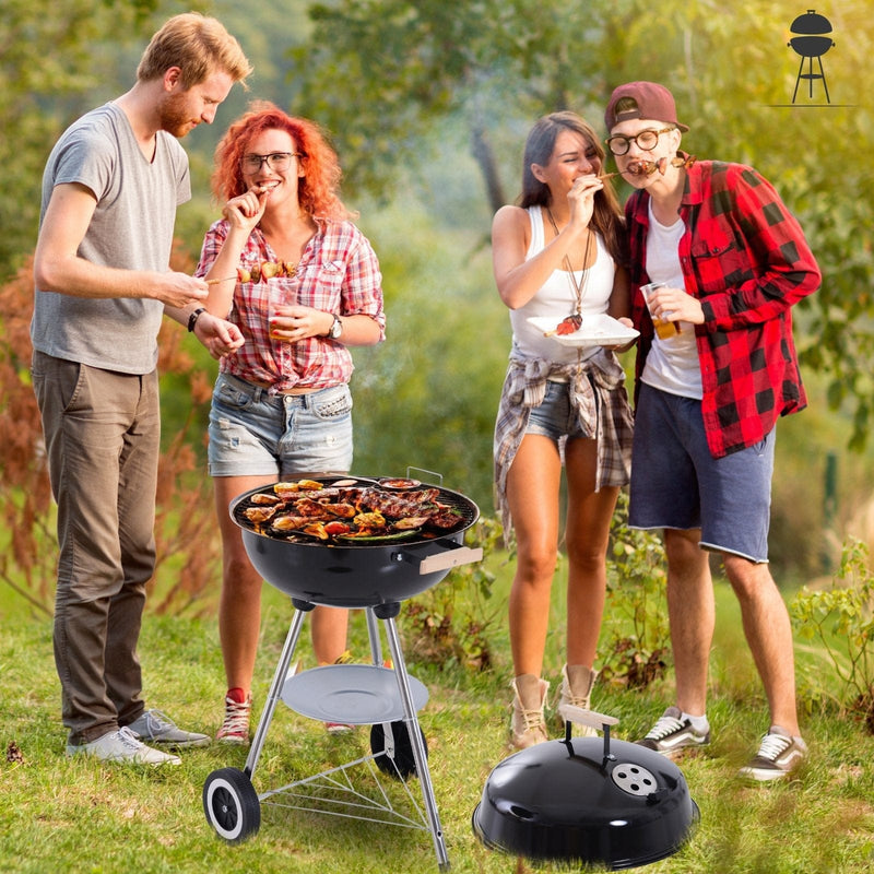 Charcoal Kettle Barbecue With Wheels
