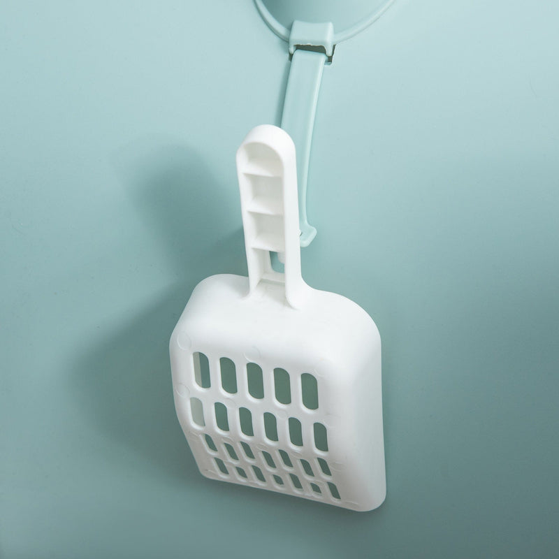 Green Cat Litter Box w/ Hood, Scoop, Filter, Flap Door