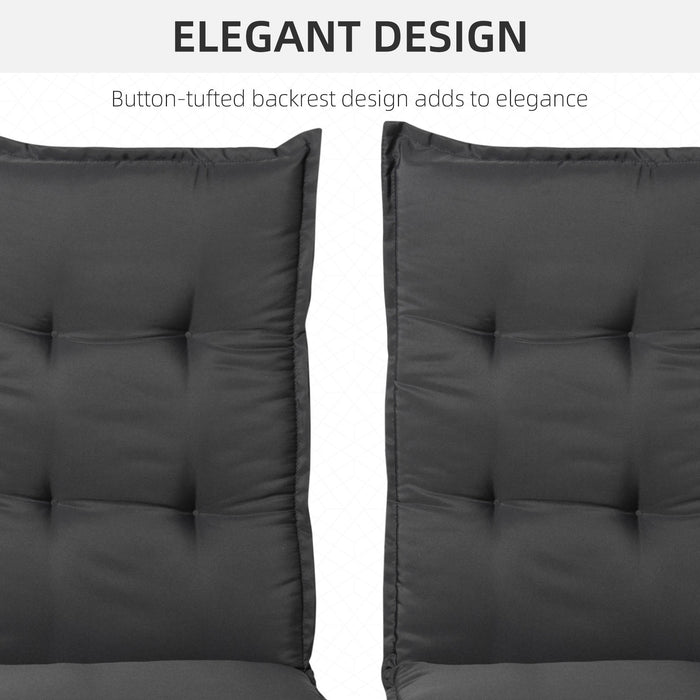 Grey High Back Garden Chair Replacement Cushion