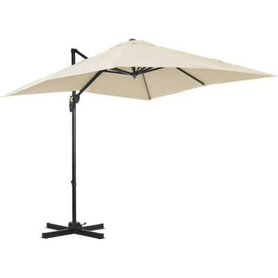2.5m Roma Cantilever Parasol - Cream Outsunny