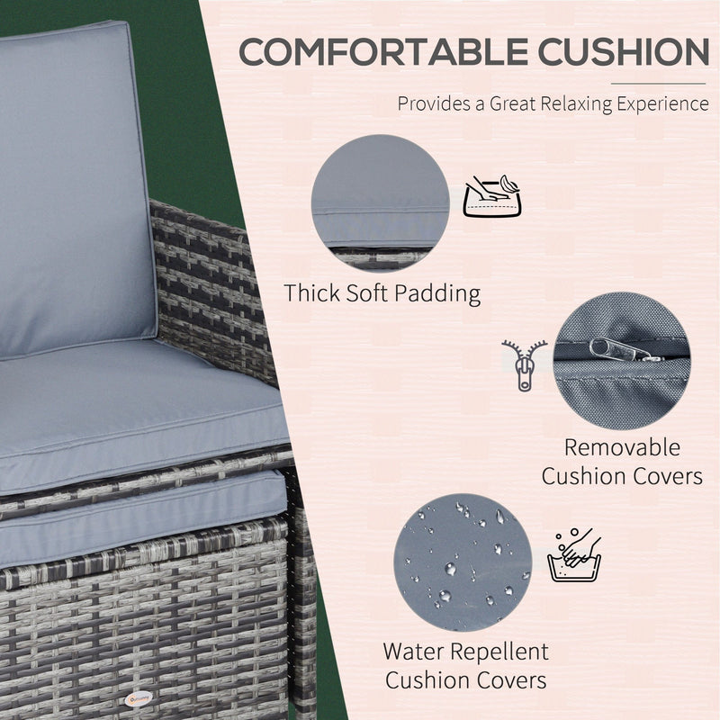 10 Seater Rattan Cube Dining Set with Table, Chairs, Stools