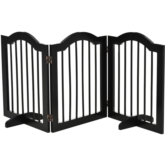 No Screw Freestanding Wooden Pet Gate,155 x 61cm