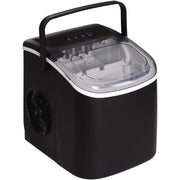 HOMCOM Ice Maker Machine Counter Top, 12Kg in 24 Hrs, 9 Cubes Ready in 6-12Mins, Portable Ice Cube Maker with Ice Scoop and Basket, Black Homcom