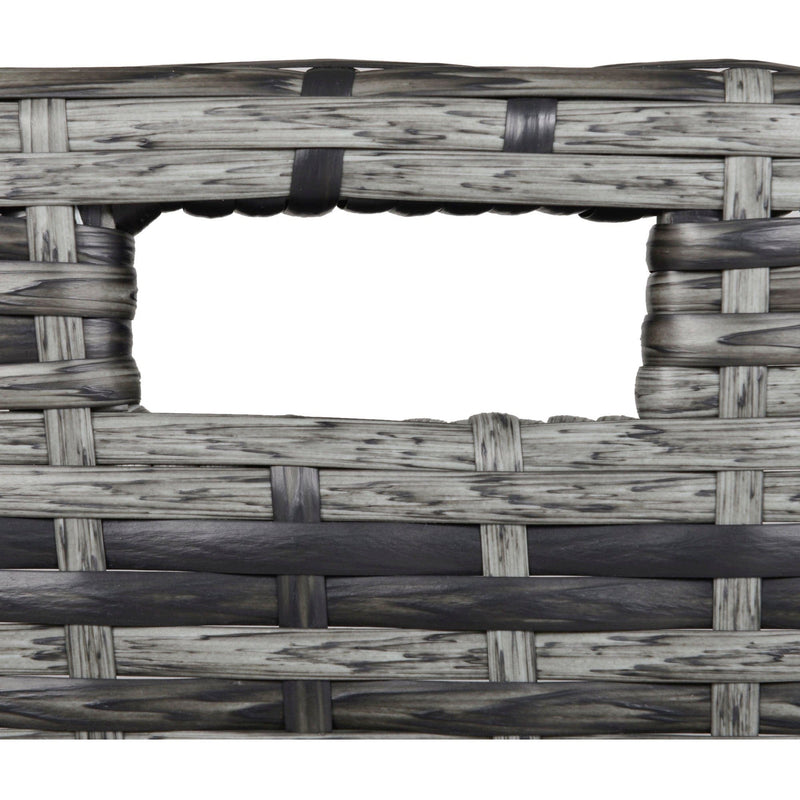 10 Seater Rattan Cube Dining Set with Table, Chairs, Stools