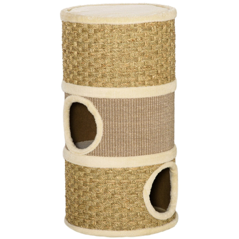 Cat Scratch Barrel, Sisal & Seaweed Rope, Climbing Tower
