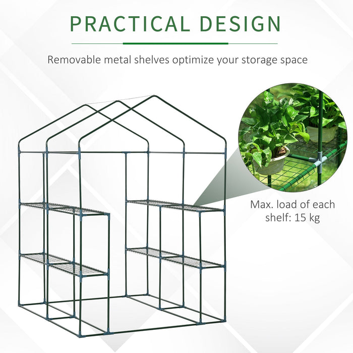 Small Walk in Greenhouse, Mini Grow House, 5x5ft, Clear