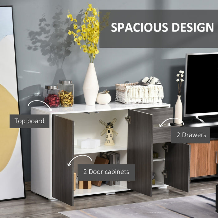 Modern Storage Cabinet For Living Room, L117 x W36 x H74cm