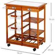 Folding Cloth Rail Adjustable Garment Rack With Wheels (4 Layer)