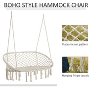 Hammock Chair With Metal Frame, Large Cushioned Seat Outsunny