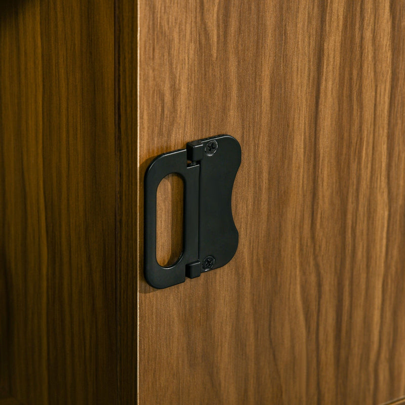 4-Tier Bookshelf, Storage & Cabinet, Walnut