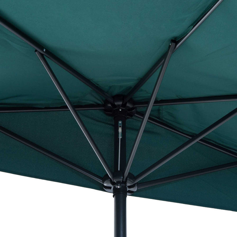 2.7m Half Parasol for Balcony - 5 Steel Ribs Outsunny
