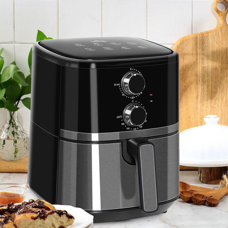 1500W Air Fryer Oven, 4.5L, Rapid Air Circulation, Black