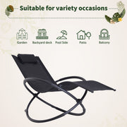 Grey Orbital Rocking Zero Gravity Chair Outsunny