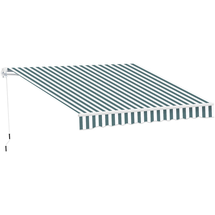 Manual Retractable Garden Patio Awning, 2.5m x 2m