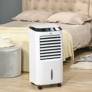 HOMCOM Portable Air Cooler, Evaporative Anion Ice Cooling Fan Water Conditioner Humidifier Unit w/3 Speed, Remote Controller, Timer for Home Bedroom Homcom