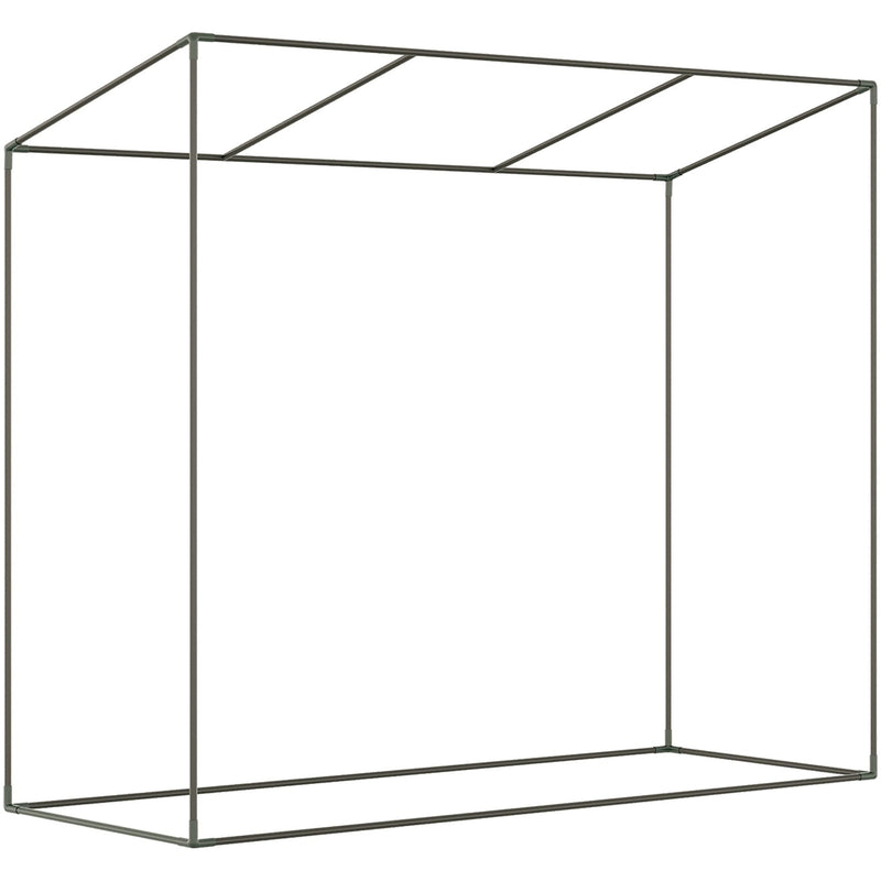 Walk In Garden Greenhouse with Steel Frame - 200x76x168cm