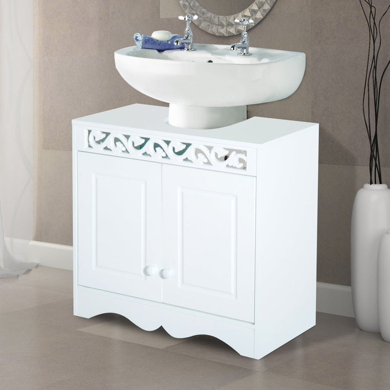 Under Sink Bathroom Cabinet, 2-Door - 60W x 30D x 56Hcm