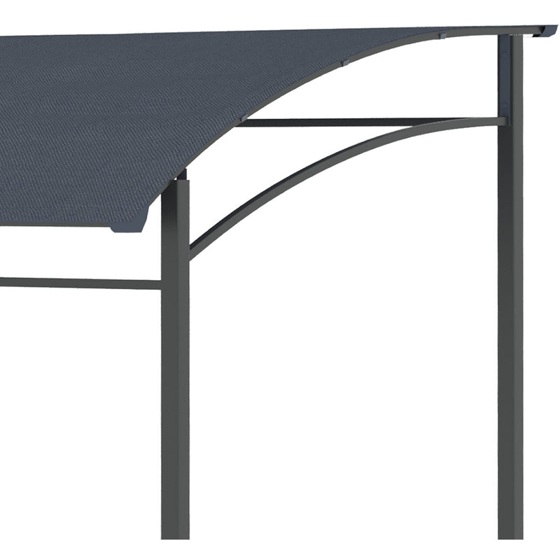BBQ Grill Gazebo, Metal Frame, Outdoor Sun Shade, 2M, Grey