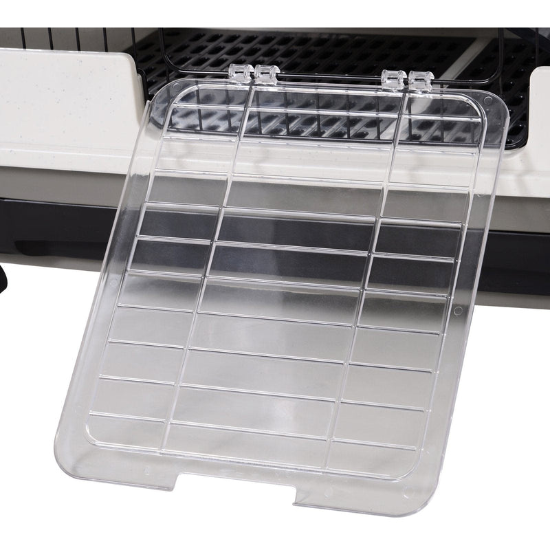 Guinea Pigs Hutch With Ramp - Black & White