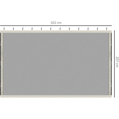 10x10ft Gazebo Mesh Mosquito Netting, 4-Panel Sidewalls Only Outsunny