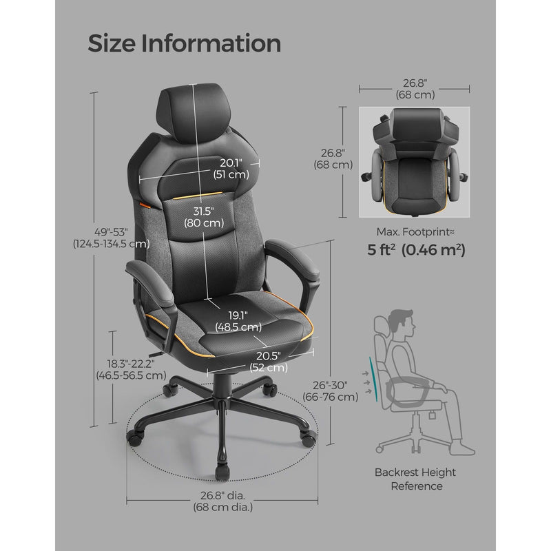 Songmics Office Chair With Headrest Songmics